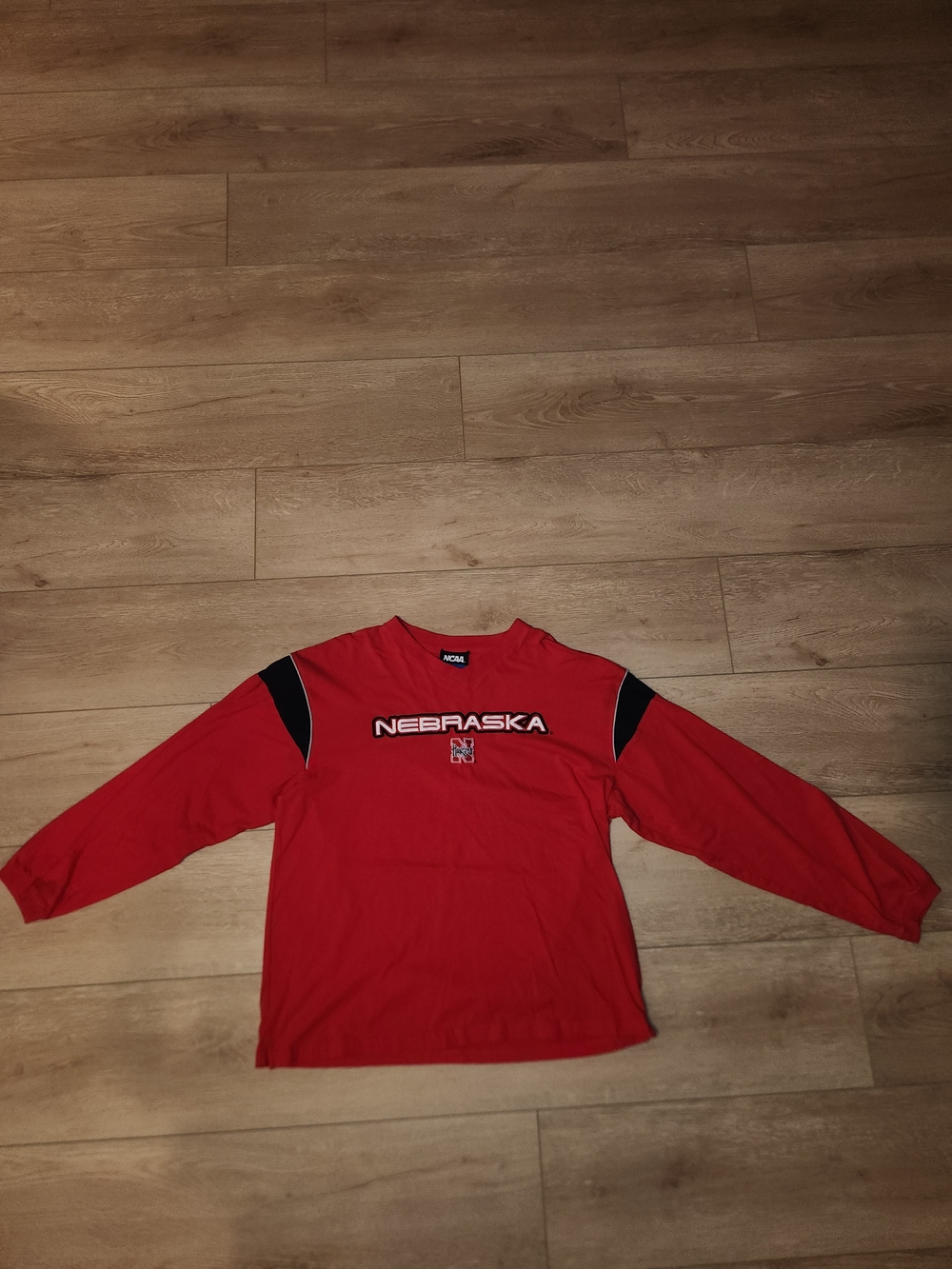 Vintage Y2K NCAA Nebraska Cornhuskers Red Embroidered Long Sleeve Men Size Large